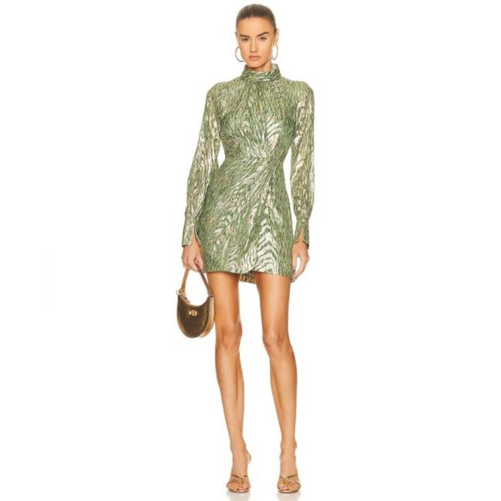 Jonathan Simkhai Green Moire Dress